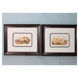 Set of 2 Art  by Nancy Brittelle signed by N