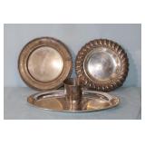 (4) pcs. Lot of sterling silver, cup is 800