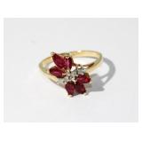 14kt Gold Ruby & Diamond Ring