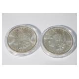 2 Morgan Silver Dollars 1887 & 1896