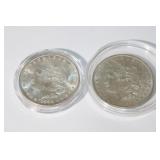 2 Morgan Silver Dollars 1883 & 1889