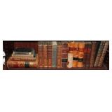 Large Collection Antique Leather bound books
