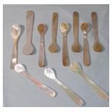 11pcs Mother of Pearl Spoon Lot