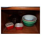 8pcs Pyrex, colored Original & Visionware