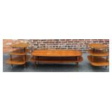3pc Mid Century Modern Coffee & End Tables