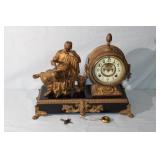 Ansonia Philosopher Figural Clock w/ escapement