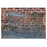 Bowfront Screen - metal w/ greek key design