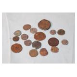 17 Ancient Coins - heavily circulated