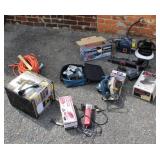 Group of Tools; grinder, car waxer, sander,