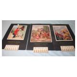 3 1914 Advertising Calendars (Complete calendars)