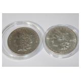 2 Morgan Silver Dollars 1881S &1882S
