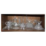 Misc Pattern Glass; pair of Cambridge double