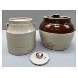 Stamped Robinson Ransbottom Bean Pot; Stoneware Ja