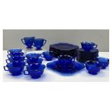Cobalt Blue Luncheon Set; Creamer & Sugar