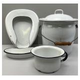 White & Black Enamelware - Cesco Hospital Ware & O