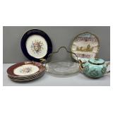 Grande Teapot; Handled Tray; Limoges Plate; Centur