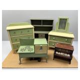 Empire Electric Stove; Schoenhut Toy Piano; Doll F