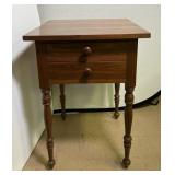 Walnut Two Drawer Side Table
