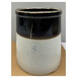 Antique Brown & Tan 4-Gallon Stoneware Crock