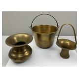 Brass Bucket; Brass Spittoon; Brass Basket