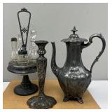 Reed & Barton Caster Set; Tea Pot; Dutch Plate Can