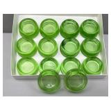 Hazel Atlas Green Uranium Glass Caster Cups #2