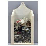 Wall Shadow Box With Assortment of Vintage Buttons