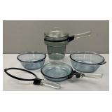 Blue-Tinted Pyrex Flameware Dishes