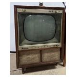 Admiral Super Floor Model TV & "Rabbit Ears"