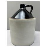 Antique Brown & Tan Stoneware Jug