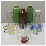 Juice/Water Bottles & "Swanky Swig" Juice Glasse