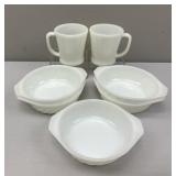 Fire King Anchor Hocking White Bowls & Mugs