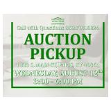Auction Pickup: Wednesday, August 11 | 3 - 6:00pm