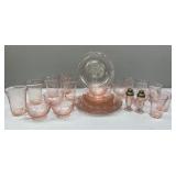 Hazel-Atlas Florentine 1 Pink Depression Glassware