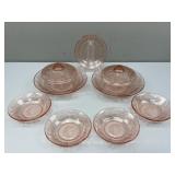 Pink Depression Glass Sharon - Cabbage Rose