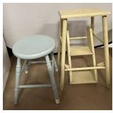 Wooden Stool/Stepstool; Round Stool