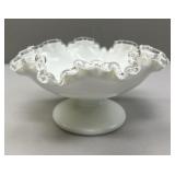 Fenton Silver Crest Ruffled Compote
