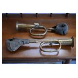 Pair of anitque car horns
