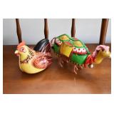 Pair of vinatge metal/plastic toys