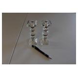 2 Swarovski crystal candle holders