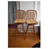 Pair of bar stools. 30" seat height