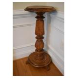 American oak plant stand 36" tall 16" dia. top