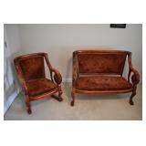 Settee with matching rocking chair