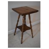 Antique oak lamp table