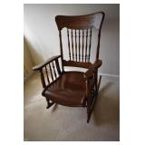 Antique wood rocking chair