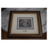 Framed P. Buckley Moss print "Time Together" 17x15