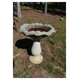 Concrete bird bath