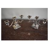 Pair of Benedict plate candle holders