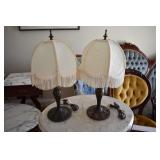 Pair of vintage metal lamps 20" tall