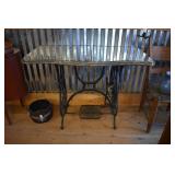 Cast iron Domestic sew stand with $150 marble top